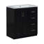 Ensemble de meuble-lavabo 30 po avec lavabo en résine Sonnette, 3 tiroirs et portes à fermeture douce-2038213387