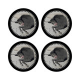 Zodiac Taurus Vegan Leather Round Pebble Placemat