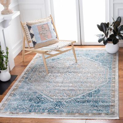 Tapis bleu / gris Rackerby