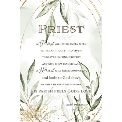 Plaque en bois Priest