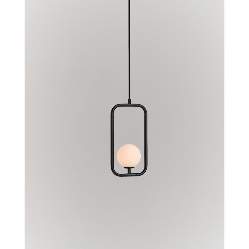 Aviva 1 - Light Pendant, Black, 11.8" H x 6.5" W x 3.9" D