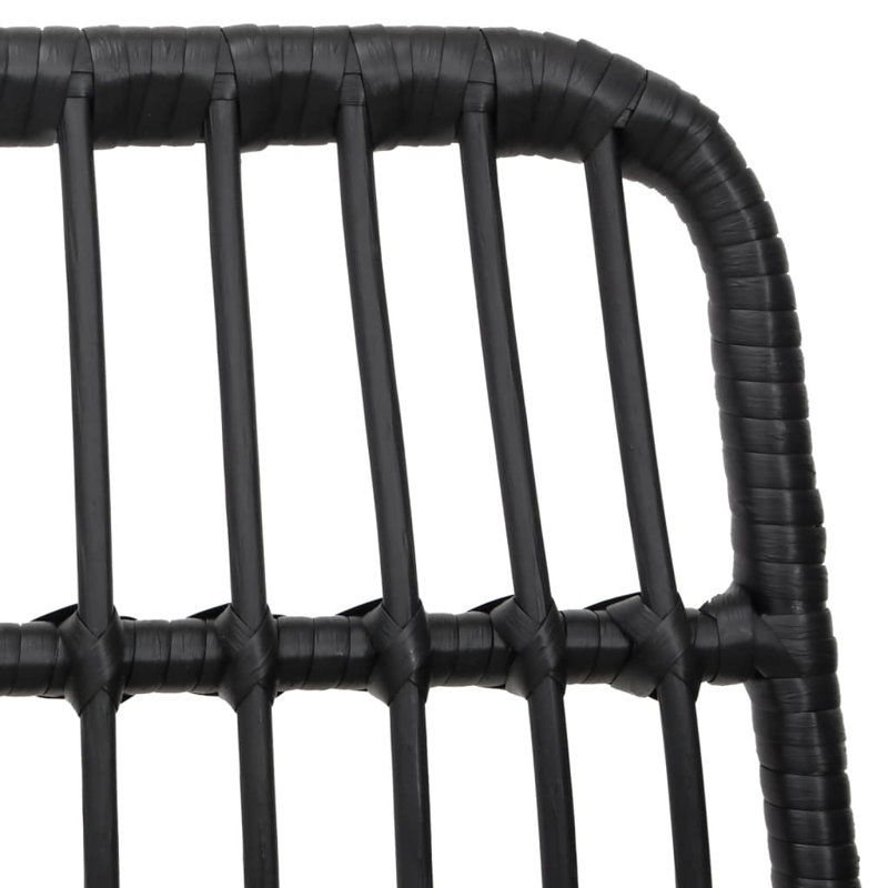 Anntonette Patio Dining Side Chair, Black