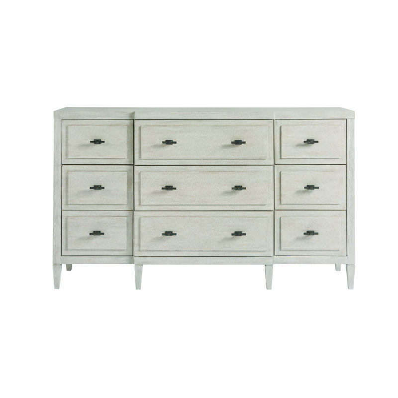 Mason Transitional Beige Wood 9-Drawer Dresser