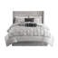 Ensemble de literie capitonné élégant en polyester gris 7 pièces pour un sommeil confortable