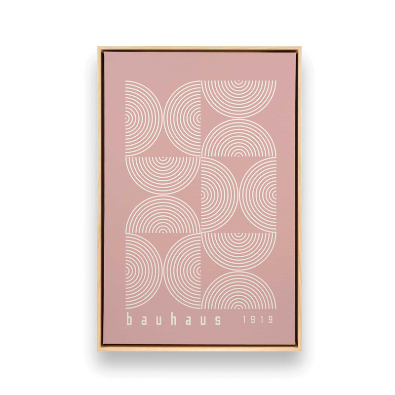 Bauhaus Flow, Cadre américain en érable flottant, Rose, H 30,75 po x l 20,75 po