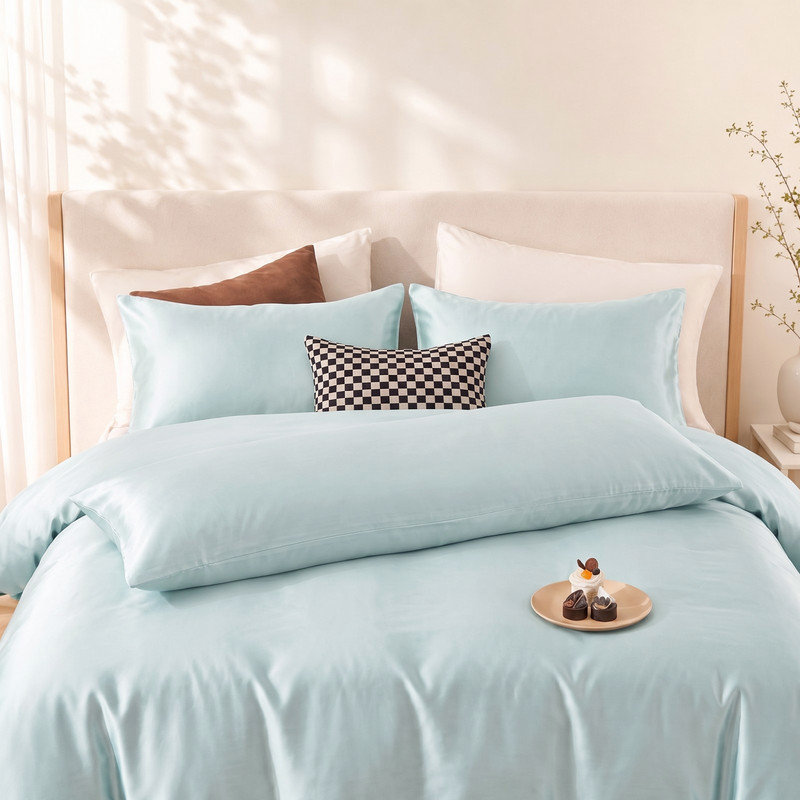 Tencel Twill Pillowcase, Queen, Ice Blue