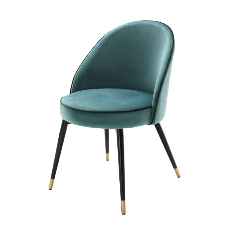 Upholstered Dining Chair, Turquoise