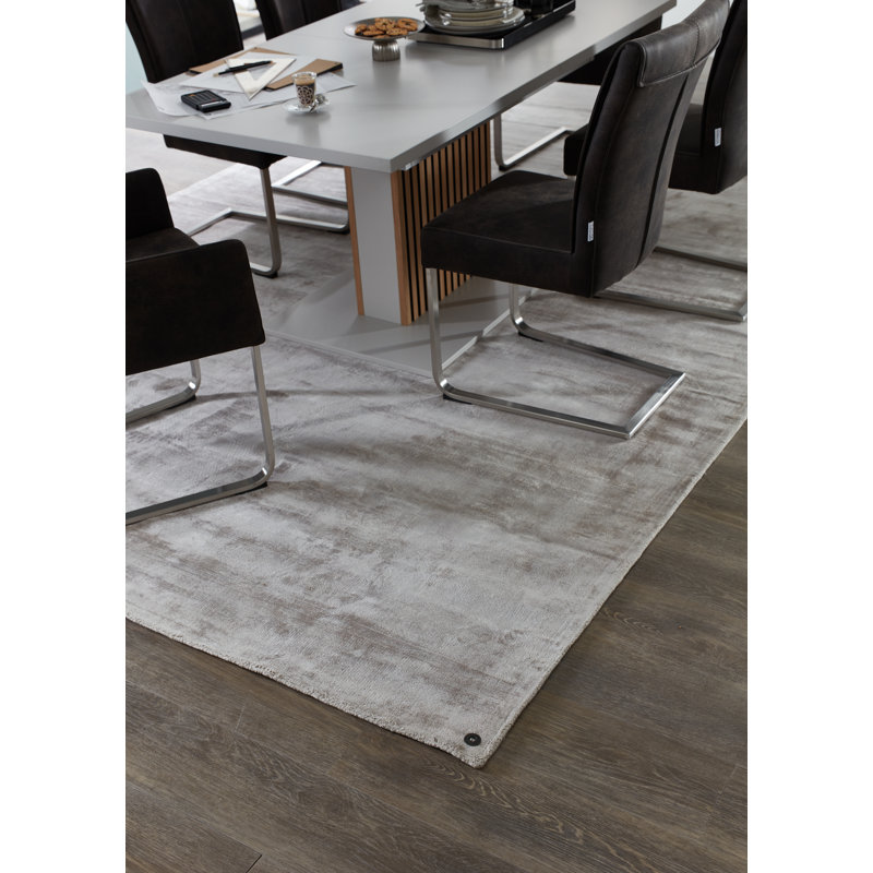 Shine Hand Loomed Silver Indoor Rug, Runner 65 x 135cm