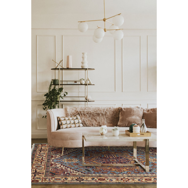 Tapis bleu Serapi Heritage 7 pi 11 po x 9 pi 10 po