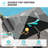 Sil 132'' x 108'' Rectangular Cantilever Umbrella with Crank Lift , Counter Weights Included-1707883460