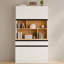 Armoire de rangement autoportante polyvalente avec tablettes réglables et tiroirs pour les besoins d'organisation moderne