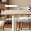 Table de salle à manger rectangulaire en bois massif rétro-988195451