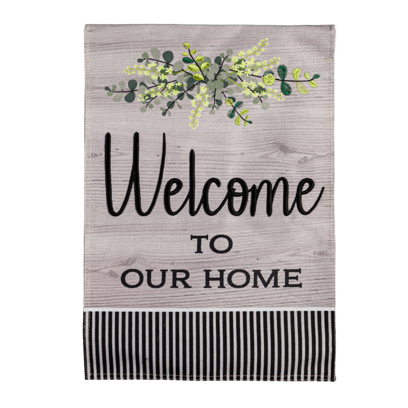 Drapeau de jardin en toile de jute