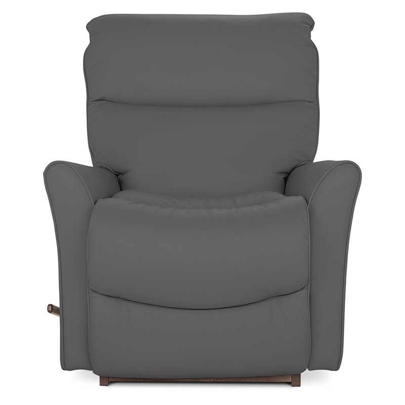 Fauteuil inclinable manuel berçant en cuir Rowan, Gris