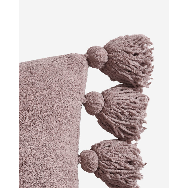 Pom Pom Pom-poms Throw Pillow, Rose