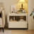 47.24" Crystal-cream Solid Wood Rectangular Coffee Table