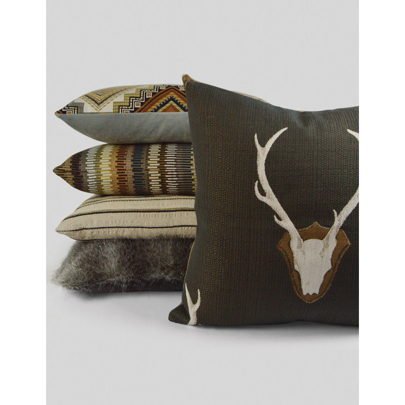 Uncle Buck Throw Pillow, Gray, 24"H x 24"W