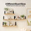 Paulownia Wood, Metal Floating Shelf