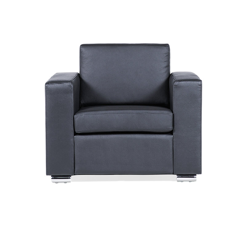 Darcy Leather Club Chair, Black