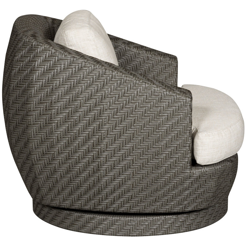 Michael Weiss Newstead Outdoor Swivel Patio Chair with Cushions, SB-Cove Pebble