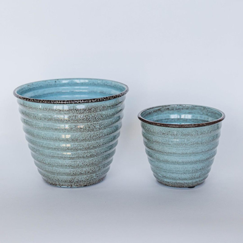 Set Of 2 Blue Avondale Planters, Blue