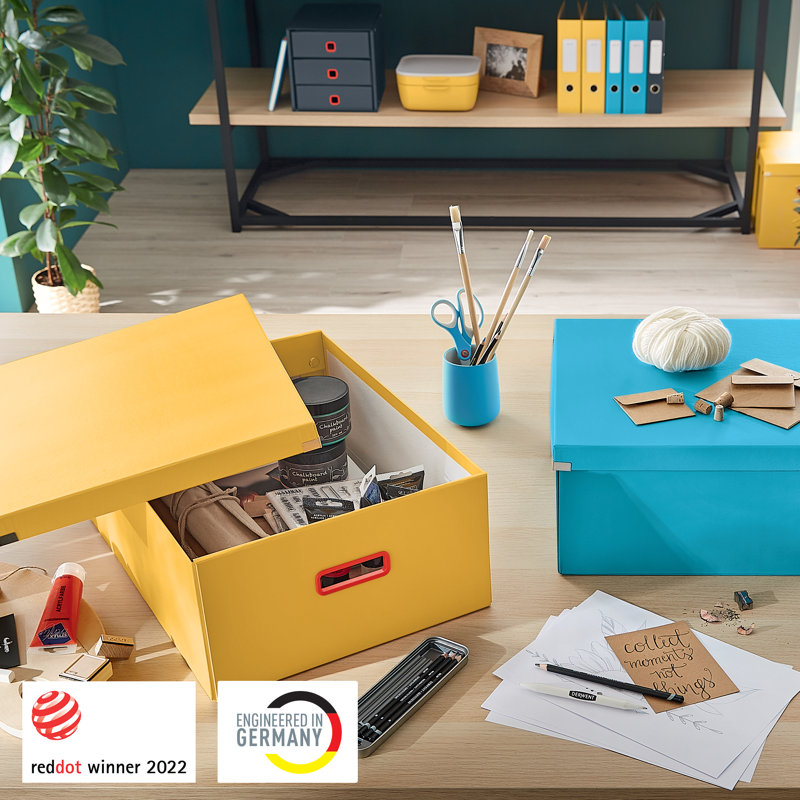 Cosy Metal Storage Bin, Yellow
