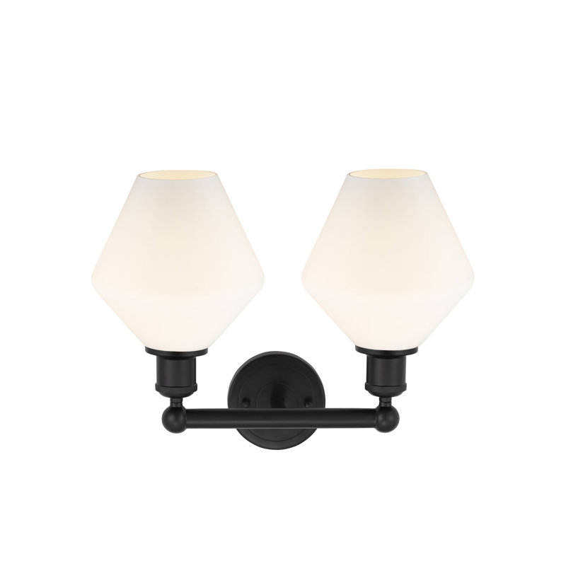 Amylea 2 - Light Dimmable Vanity Light, Matte Black, Cased Matte White