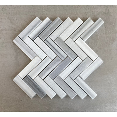 Carreau de mosaïque de mur et de chevron en marbre blanc 1 po x 4 po Marmara