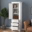Grande armoire de rangement avec trois tiroirs pour salle de bain / bureau, noir-1553907668