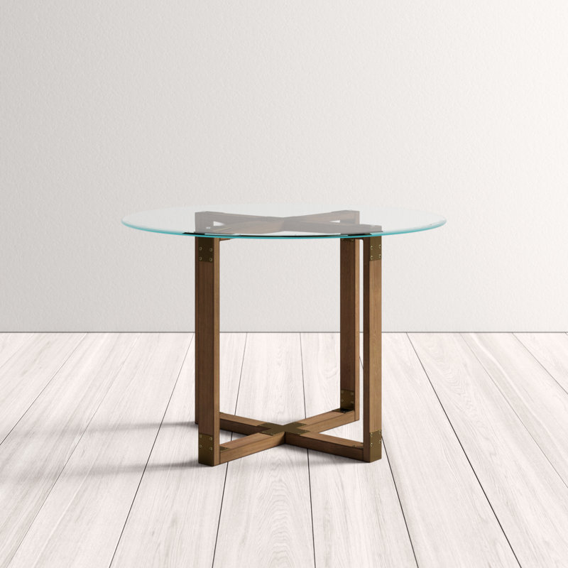 Arsos Round Glass Top Dining Table
