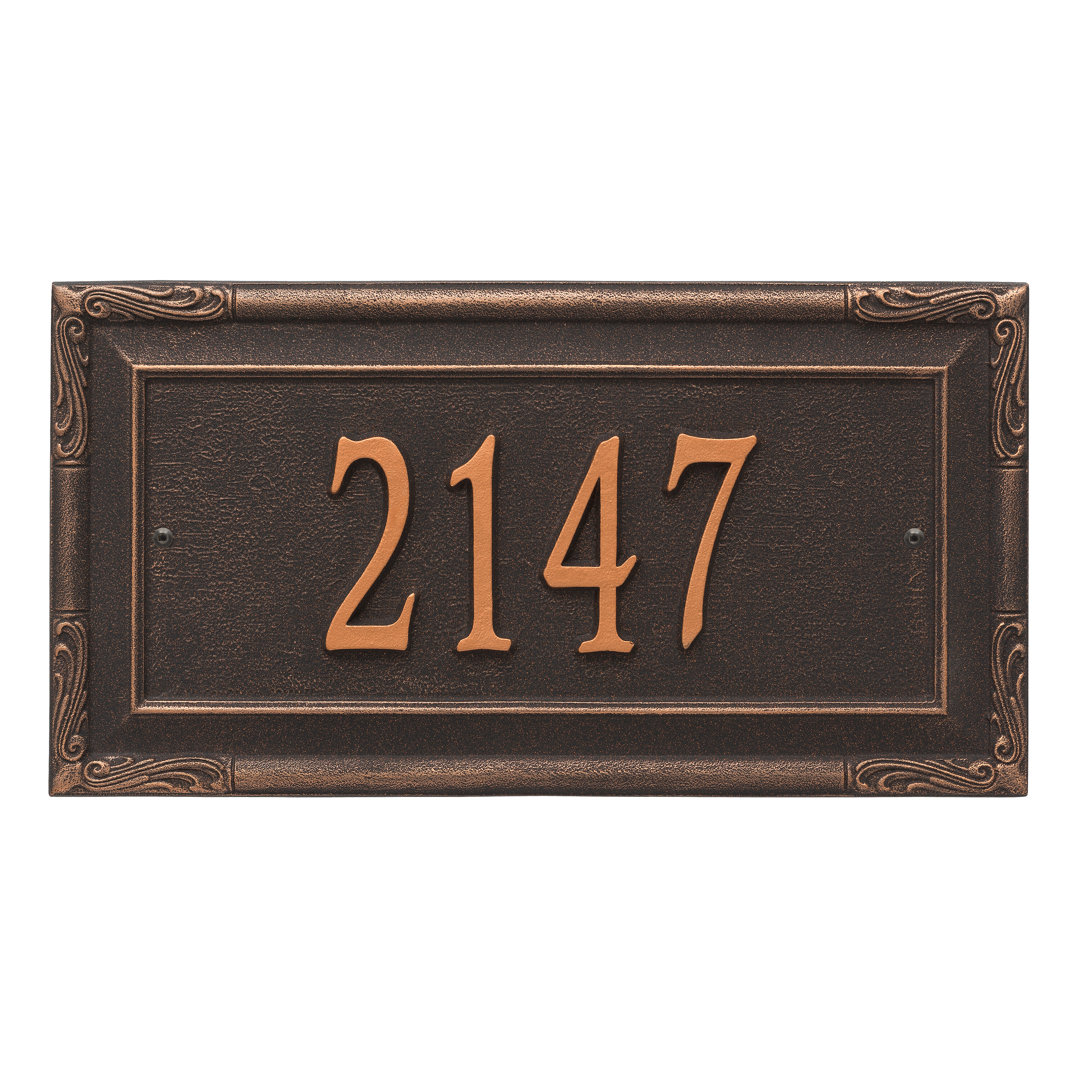 Gardengate Personalized Grande 1-Line Wall Address Plaque Whitehall Products Plaque 