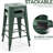 Vogue Furniture Direct Metal Bar Stools, Backless Counter Height Barstools, Indoor Outdoor Stackable Stools With Square Seat-1592360950-1521817809