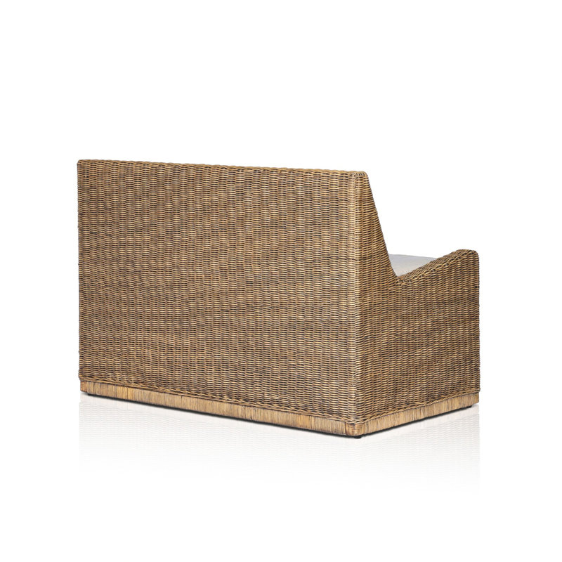 Senna Woven Dining Bench, 33" H x 49" W x 26.25" D