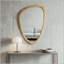 Miroir irrégulier en bois massif de couleur chêne (20 x 30)