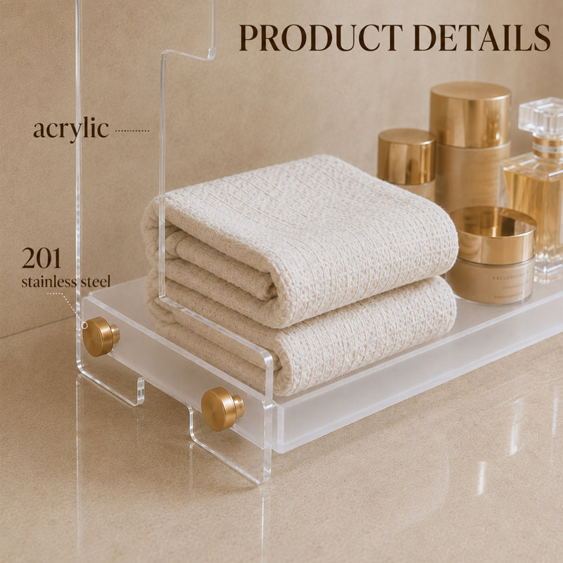 Pekarovic Acrylic Makeup Organizer, Frosted