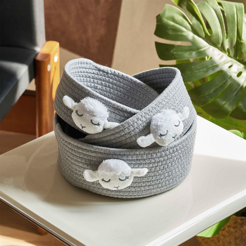 Ebern Designs Rocelyn Wool / Felt Decorative Bin