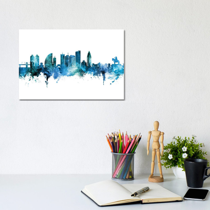 Ulaanbaatar Mongolia Skyline by Michael Tompsett - Wrapped Canvas Gallery-Wrapped Canvas Giclée, 20.32 cm H x 30.48 cm W