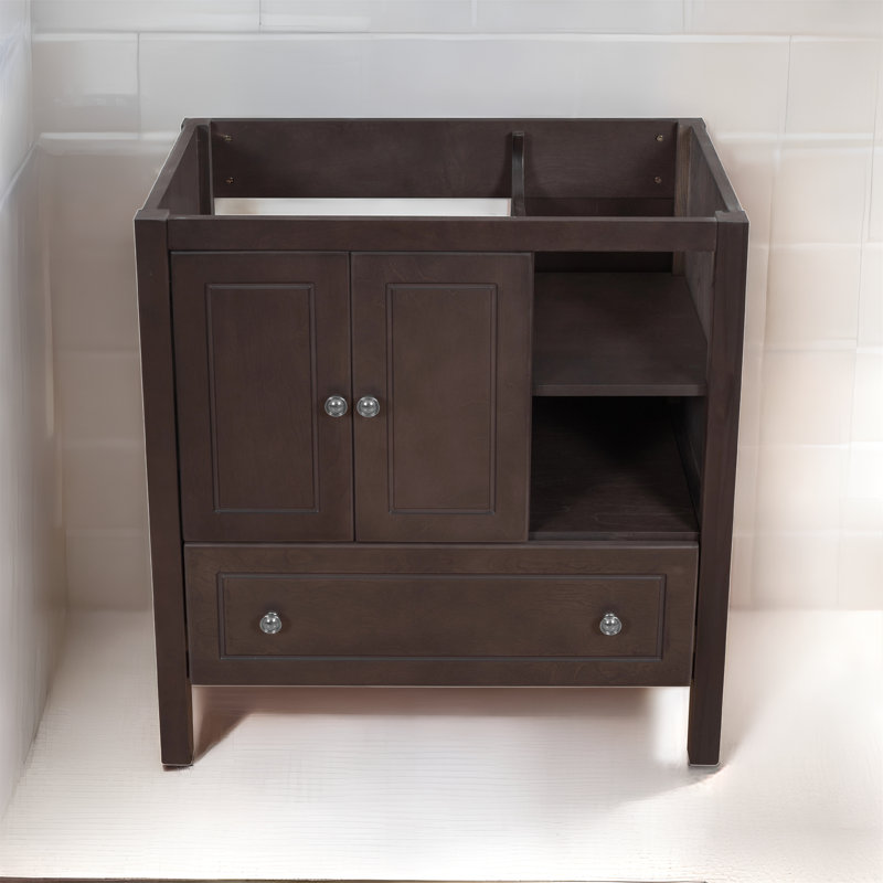Base de meuble-lavabo simple 29,13 po seulement, Brun