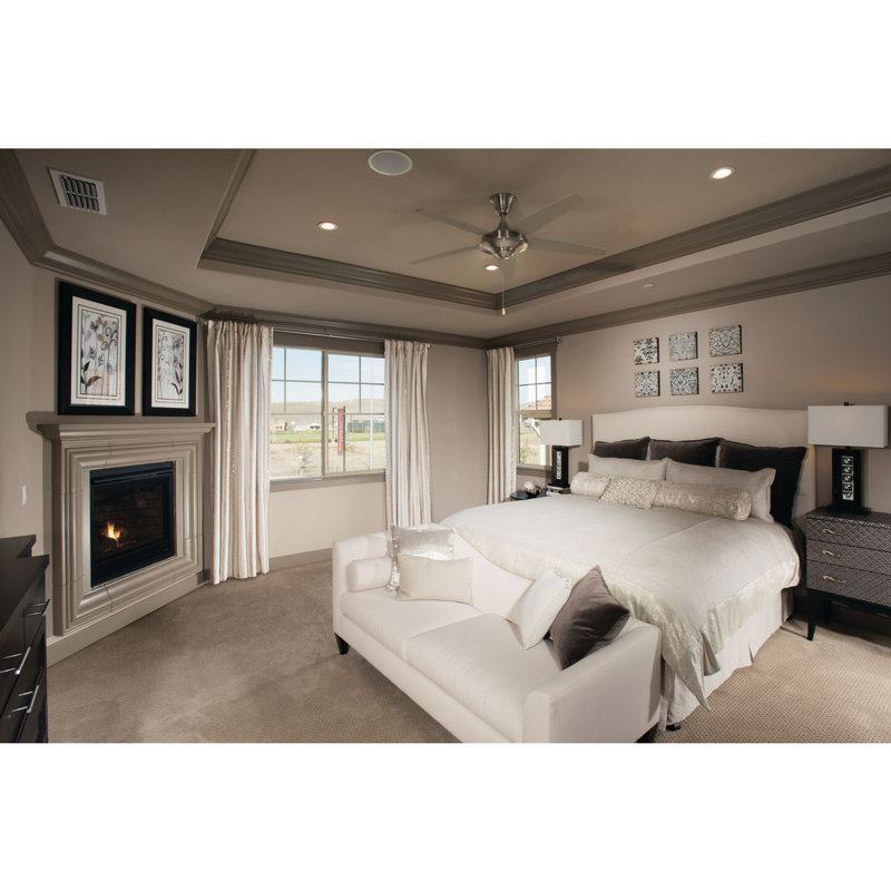 Air Pro 54'' Ceiling Fan, Brushed Nickel with Silver / Cherry Blades