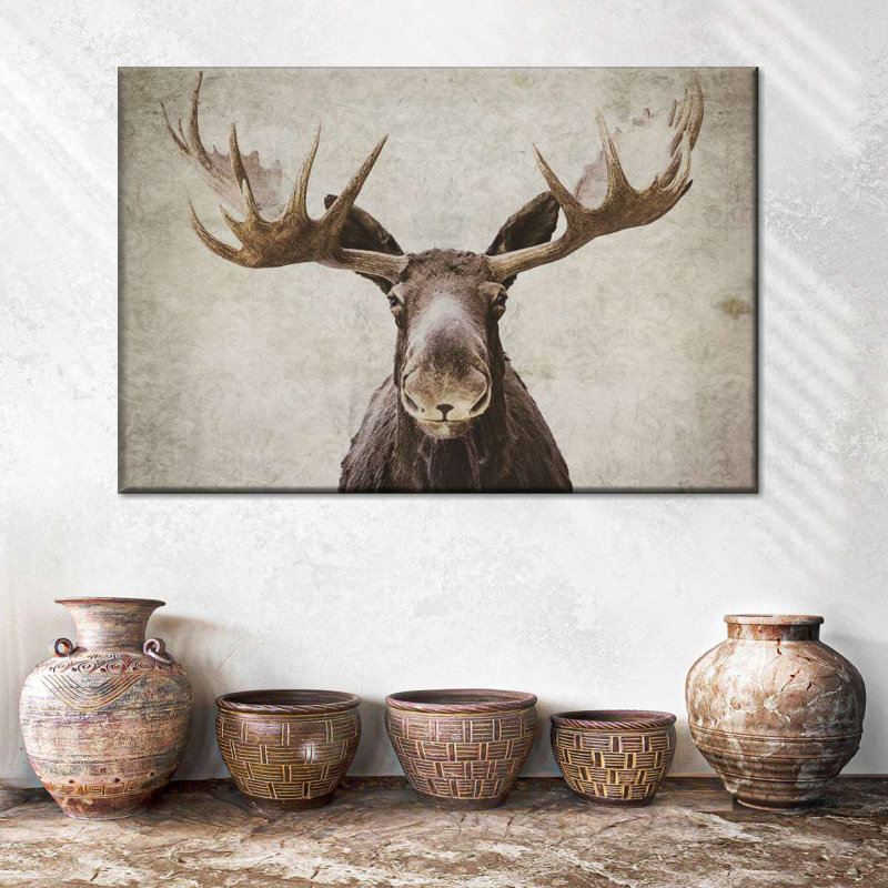 Elmer The Moose Canvas Print, 34" H x 51" W x 1.25" D
