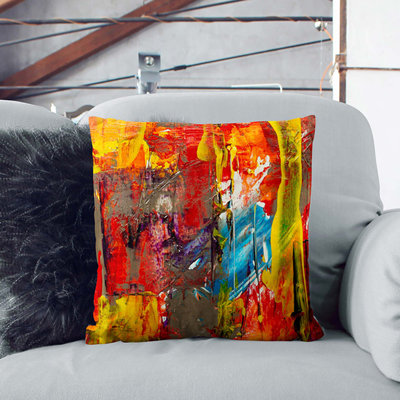 Abstract Square Throw Cushion
