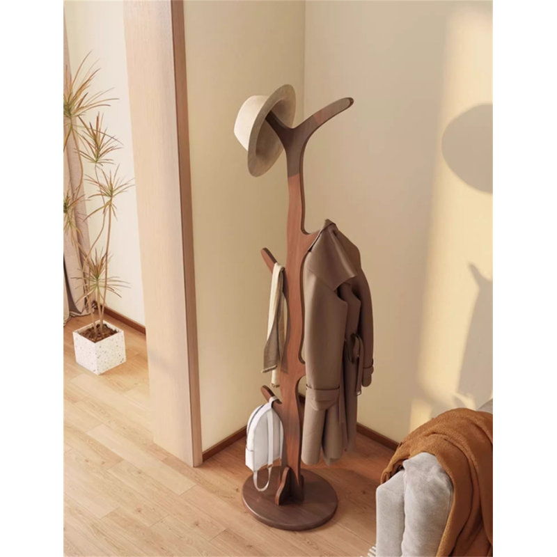 Nature's Embrace Solid Wood Clothes Stand, Tan