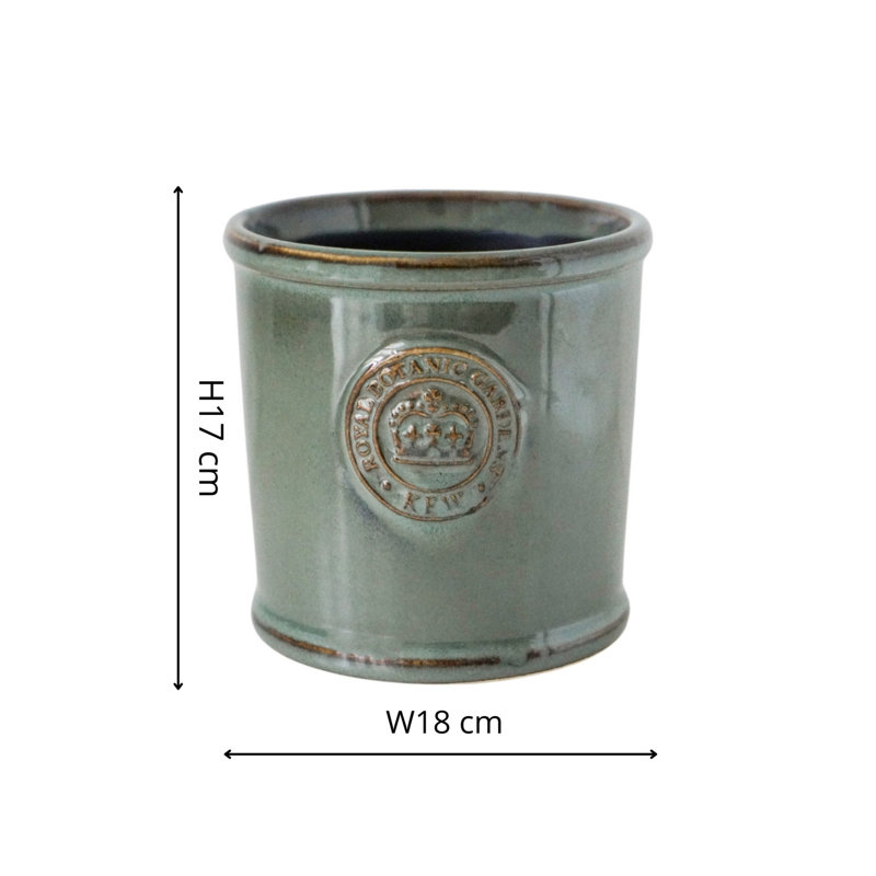 Kew Reactive Glaze Planter, Sage