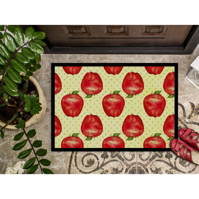 Tapis de porte pour l’extérieur antidérapant apple Yelverton, H 0,25 po x l 27 po x P 18 po