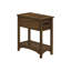 Table d'appoint à 2 niveaux, placage brun, rangement compact, 21,29 po X 11,99 24,15 po, noyer, solution d'organisation
