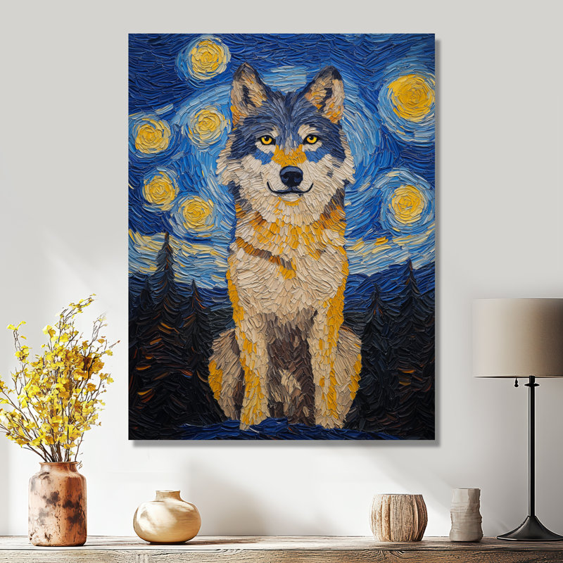 «Expressive Whispers Of Wolf» par Vincent II, animaux, décoration murale en métal, loup, 40" H x 30" W x 0.84" D