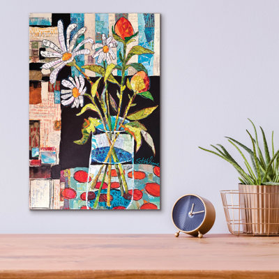 'Polka Dot Floral' by St Hilaire Elizabeth Acrylic Glass Wall Art