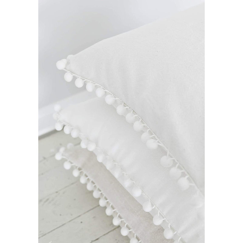  Housse de coussin Pom-Poms