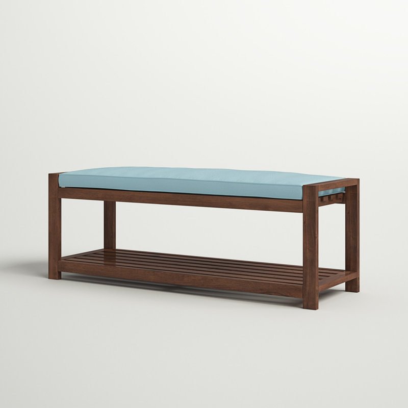 Banc de pique-nique en bois Weybright, Bleu