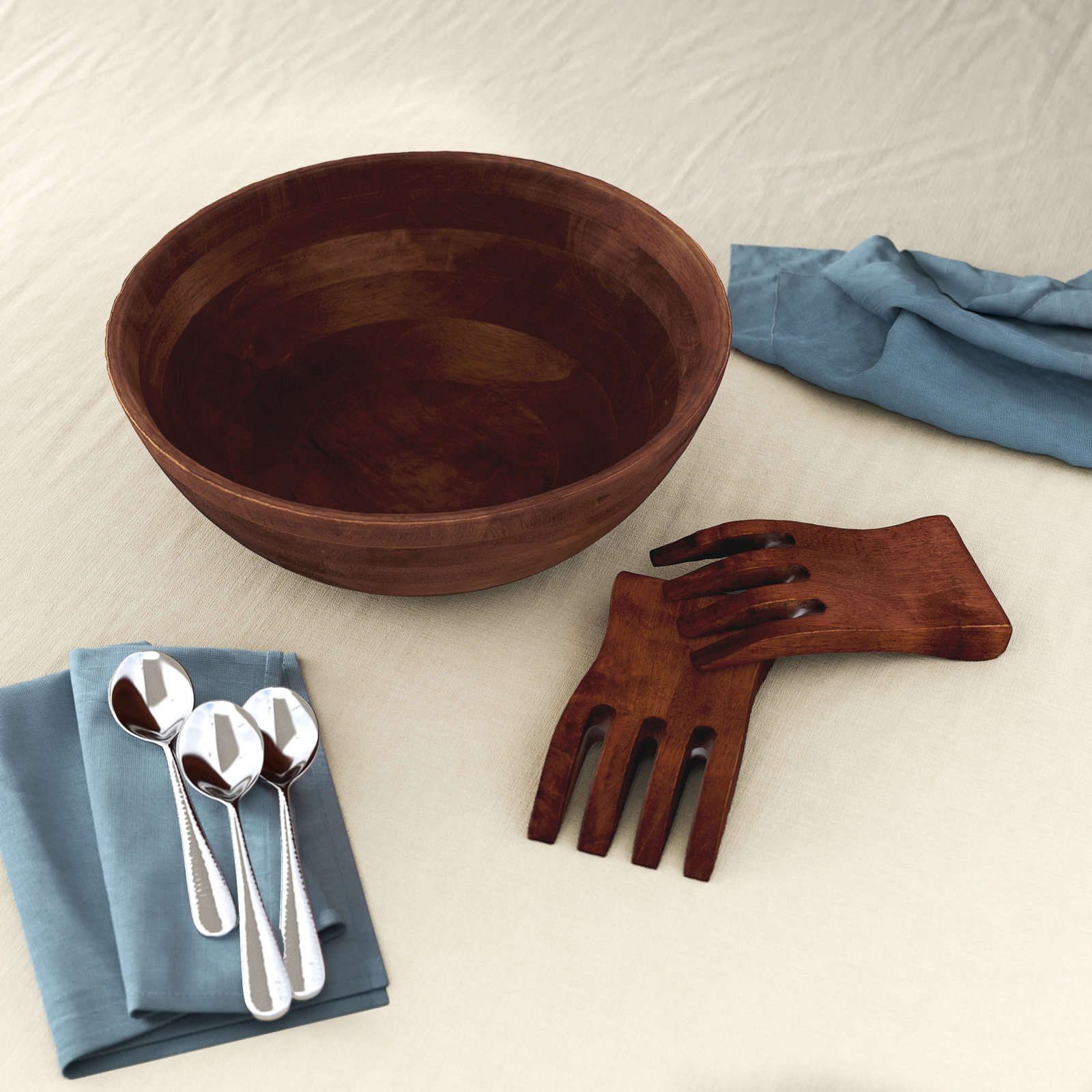 Camila Wood Salad Bowl